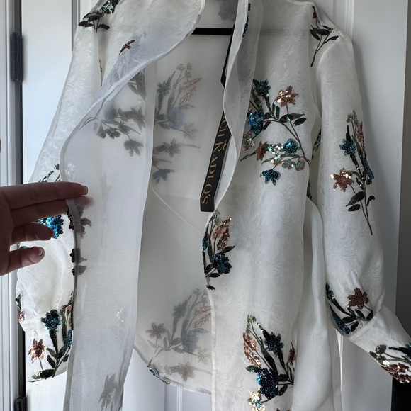 Rich Radi Q’S Silk floral sequin blouse - Picture 7 of 12